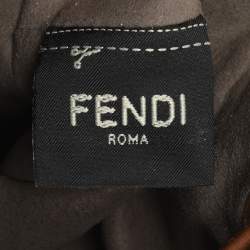 Fendi Brown Leather Mini Mon Tresor Drawstring Bucket Bag