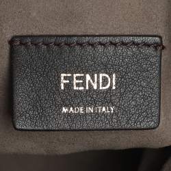 Fendi Brown Leather Mini Mon Tresor Drawstring Bucket Bag