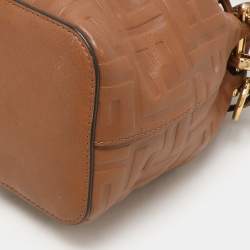 Fendi Brown Leather Mini Mon Tresor Drawstring Bucket Bag