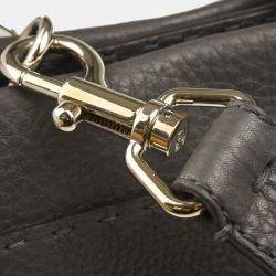 Fendi Grey Leather Peekaboo Fit Handbag 