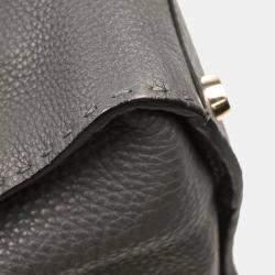 Fendi Grey Leather Peekaboo Fit Handbag 