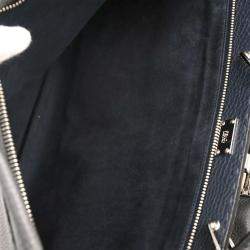 Fendi Grey Leather Peekaboo Fit Handbag 