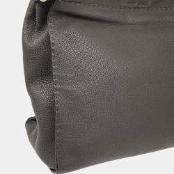 Fendi Grey Leather Peekaboo Fit Handbag 