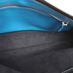 Fendi Black Leather Dotcom Top Handle Bag