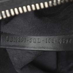 Fendi Black Leather Dotcom Top Handle Bag