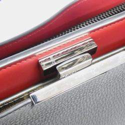 Fendi Black, Red Leather Peekaboo I See You Medium Handbag