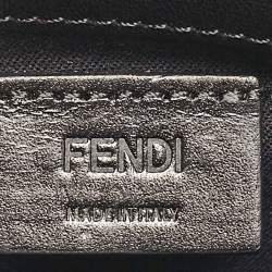 Fendi Black Leather Tube Wallet on Chain