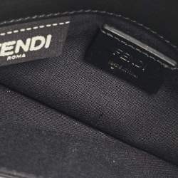 Fendi Black Leather Tube Wallet on Chain