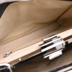 Fendi Gray Leather Peekaboo Handbag
