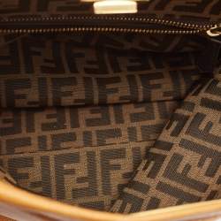 Fendi Tan Leather Large Peekaboo Top Handle Bag