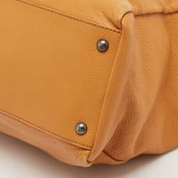 Fendi Tan Leather Large Peekaboo Top Handle Bag