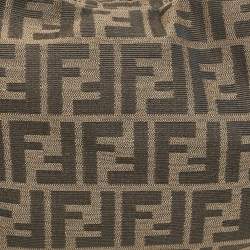 Pre Owned Fendi Tobacco Zucca Canvas Chef Chain Hobo