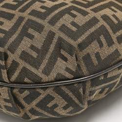 Pre Owned Fendi Tobacco Zucca Canvas Chef Chain Hobo