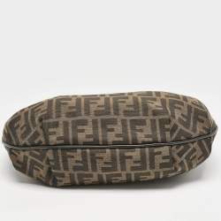 Pre Owned Fendi Tobacco Zucca Canvas Chef Chain Hobo