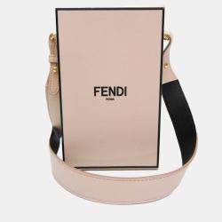 Fendi Pink Leather Box Shoulder Bag