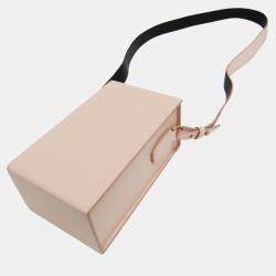 Fendi Pink Leather Box Shoulder Bag