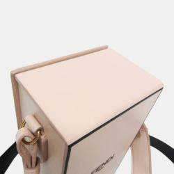 Fendi Pink Leather Box Shoulder Bag