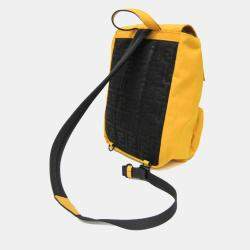 Fendi Yellow Nylon Fendines Sling Backpack