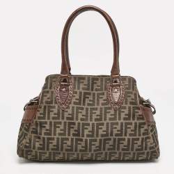 Fendi Tobacco Zucca Canvas Medium Chef De Jour Bag
