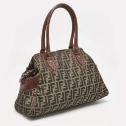 Fendi Tobacco Zucca Canvas Medium Chef De Jour Bag