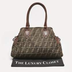 Fendi Tobacco Zucca Canvas Medium Chef De Jour Bag