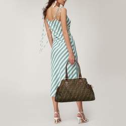 Fendi Tobacco Zucca Canvas Medium Chef De Jour Bag