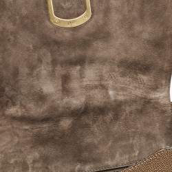 Pre Owned Fendi Tricolor Leather and Calf Hair Anna Shoulder Bag