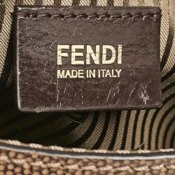 Pre Owned Fendi Tricolor Leather and Calf Hair Anna Shoulder Bag