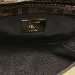Fendi Multicolor Zucca Coated Canvas and Leather Inlay Baguette Bag