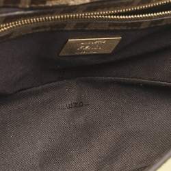 Fendi Multicolor Zucca Coated Canvas and Leather Inlay Baguette Bag