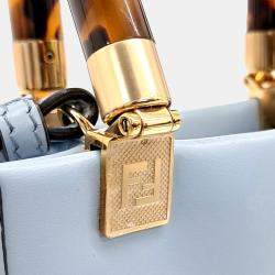 Fendi Blue Leather Sunshine Mini Crossbody Bag