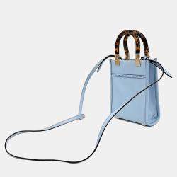 Fendi Blue Leather Sunshine Mini Crossbody Bag