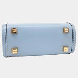 Fendi Blue Leather Sunshine Mini Crossbody Bag