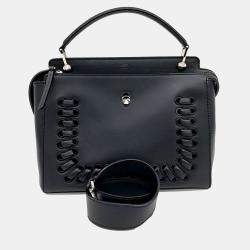 Fendi Black Leather Dot Come Bag