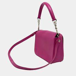 Fendi Pink Leather Baguette Cross Bag