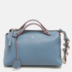 Fendi Blue Leather Small By The Way Bag