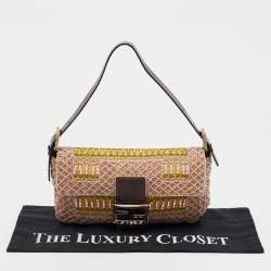 مملوكة مسبقًا Fendi Multicolor Beads and Leather Baguette Bag