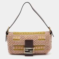 �مملوكة مسبقًا Fendi Multicolor Beads and Leather Baguette Bag