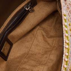 مملوكة مسبقًا Fendi Multicolor Beads and Leather Baguette Bag