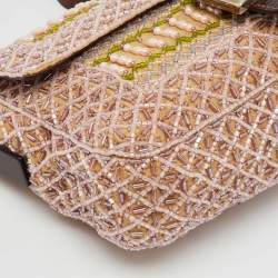 مملوكة مسبقًا Fendi Multicolor Beads and Leather Baguette Bag