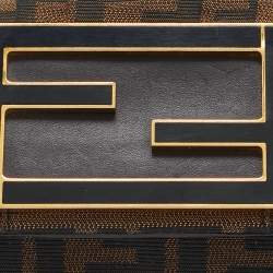 Fendi Tobacco Zucca Canvas FF Logo Continental Wallet