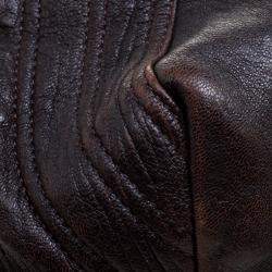 Pre Owned حقيبة فندي سباي كبيرة جلد بنية داكنة