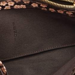 Pre Owned Fendi Brown Zucchino Coated Canvas Forever Continental Wallet