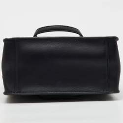 Fendi Black/Brown Zucca Embossed Leather Grace Flip Convertible Tote