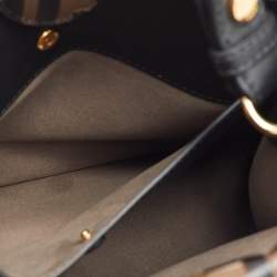Fendi Black/Brown Zucca Embossed Leather Grace Flip Convertible Tote