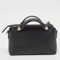 Fendi Black Leather Mini By The Way Shoulder Bag