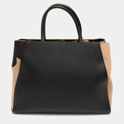 Fendi Tricolor Leather Medium 2Jours Tote