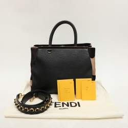 Fendi Tricolor Leather Medium 2Jours Tote