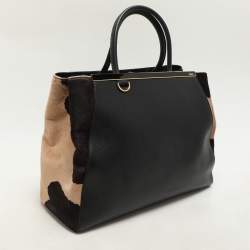 Fendi Tricolor Leather Medium 2Jours Tote
