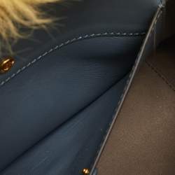 Fendi Yellow Fur Kan U Top Handle Bag